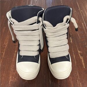Rick Owens Jumbo Lace DRKSHDW High-Top Sneakers - Black/White